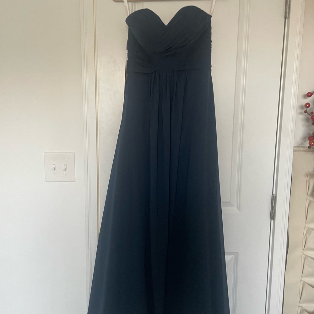 JJs House Strapless Navy Dress